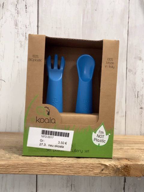 neu ekoala Kleinkindessbesteck  blau 