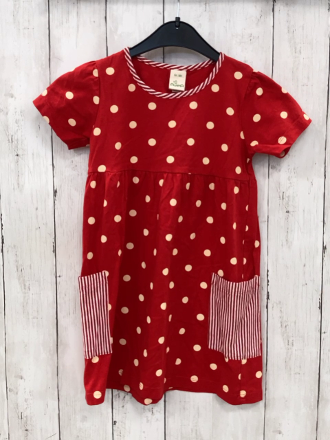Alana Kleid Gr. 104  rot beige Punkte 