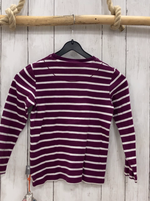Sigikid  Pullover  Gr. 116  brombeere weiße Streifen Katze 