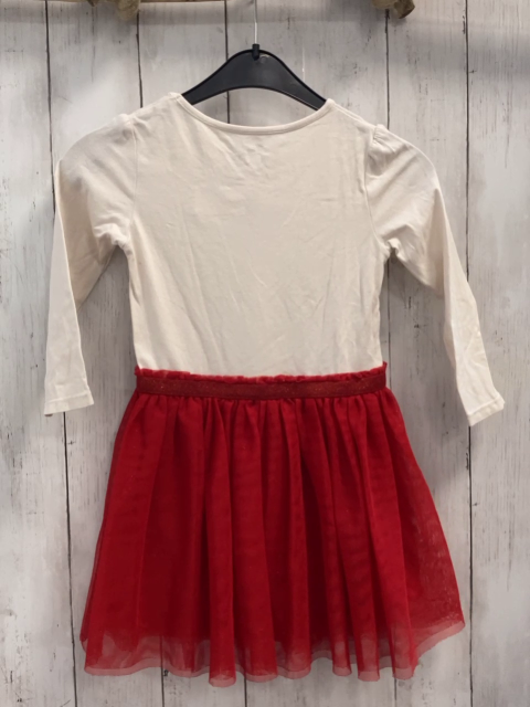 Disney  Kleid  Gr. 104  weißes Oberteil mit Minnie Mouse roter Tüllüberrock