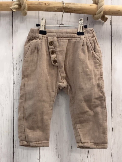 Zara  Hose  Gr. 80  beige gefüttert Bund verstellbar 