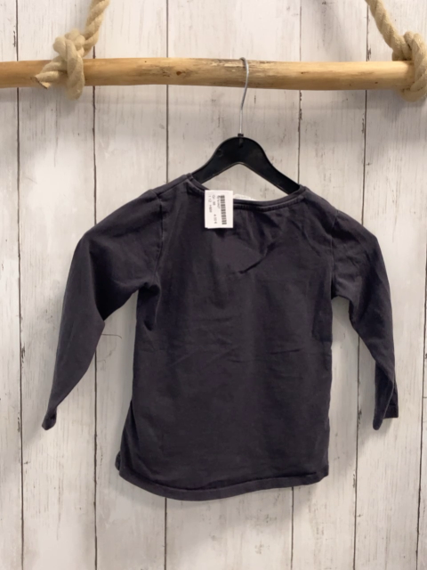 H&M Langarmshirt  Gr. 98  grau bunte Schmetterlinge 