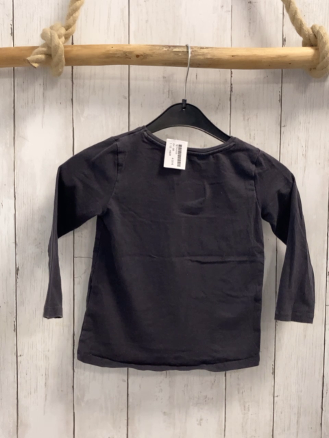 H&M  Langarmshirt  Gr. 98  grau bunte Schmetterlinge 