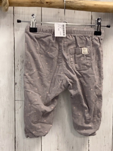 H&M  Hose  Gr. 68  hellgrau Kord gefüttert Herzen