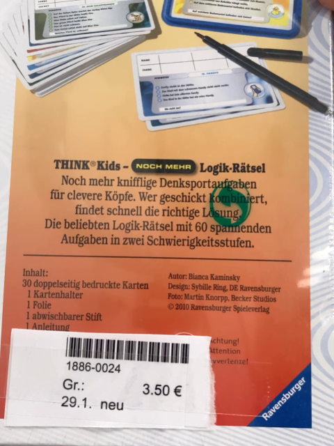neu  Spiel Think Logik-Rätsel