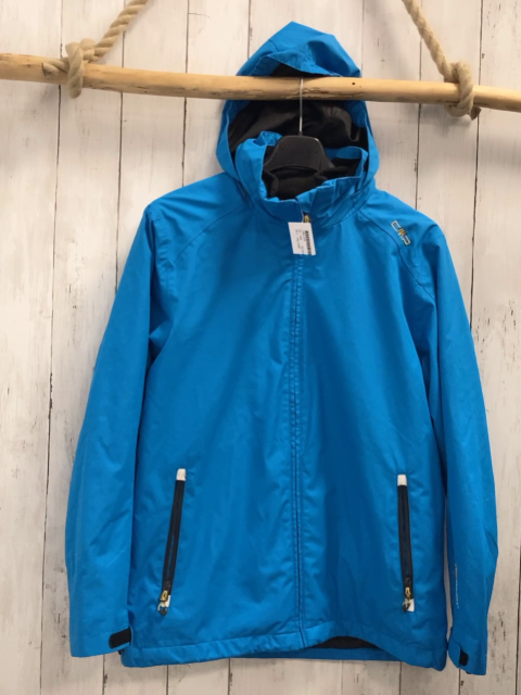 2tlg CMP  Jacke  Gr. 164  hellblau mit dunkelgrauer Fleeceinnenjacke 