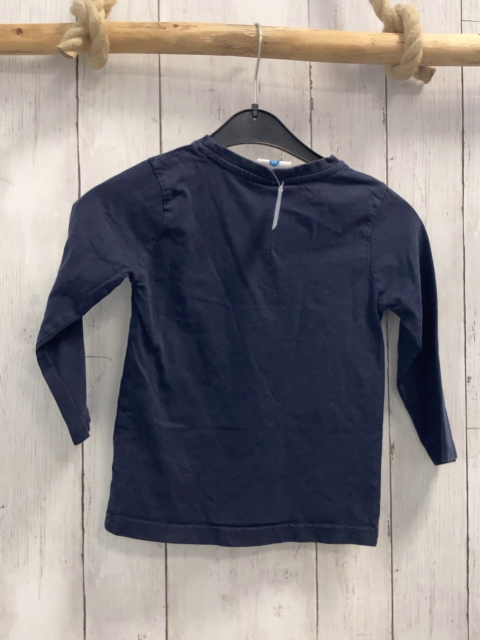   Langarmshirt  Gr. 104  blau geber Dinos Schrift 