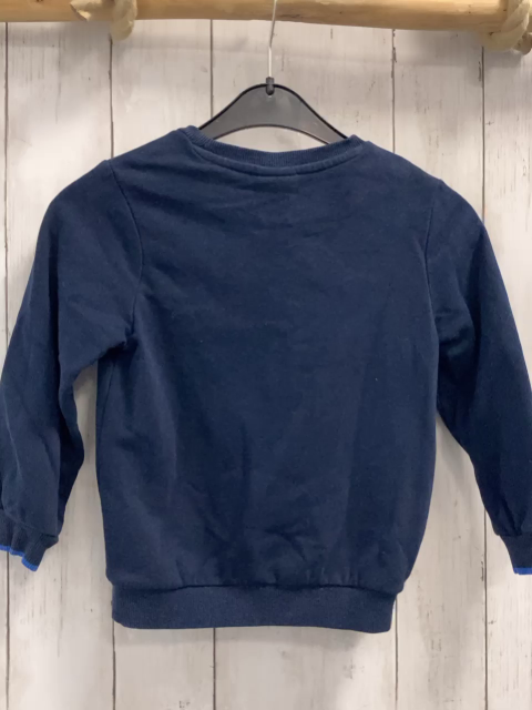 S´Oliver  Pullover  Gr. 104  blau Dino Fußspuren 