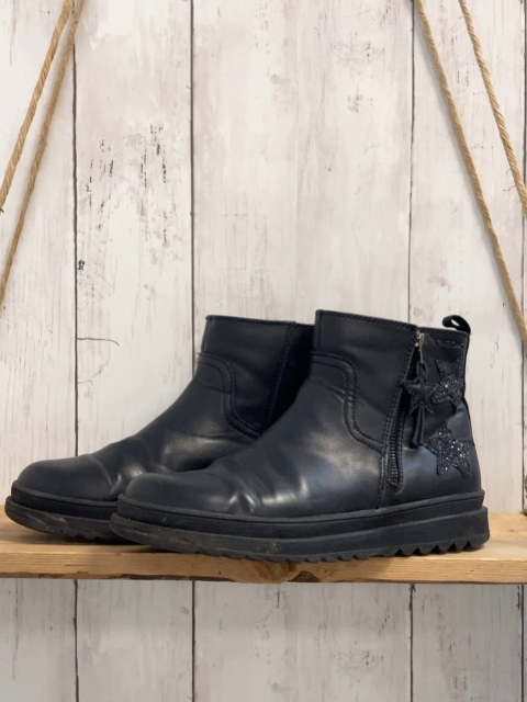 Geox Schuhe Gr. 36  schwarz Leder Glitzersterne