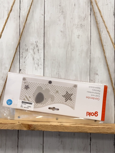 neu Goki Kindergaderobe weiß grau Elefant Holz