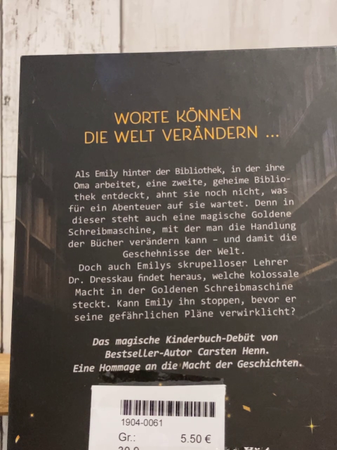   Buch Die Goldene Scheibmaschine 
