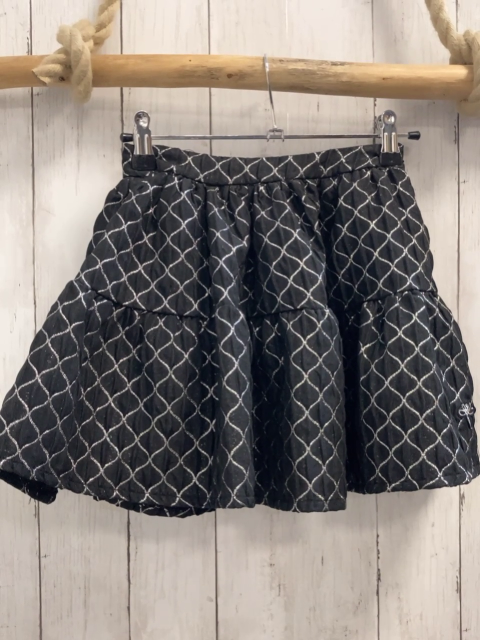  Rock Gr. 116  schwarz silber gemustert mit Glitzter 