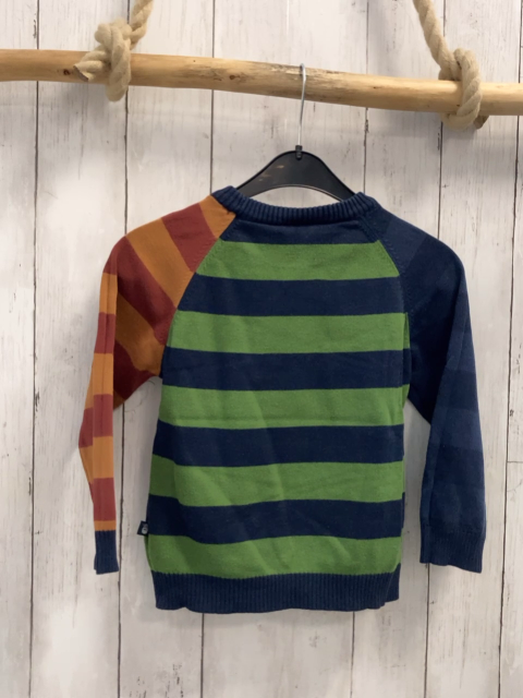 danefae Pullover Gr. 104  blau grün rost rot gestreift Strick