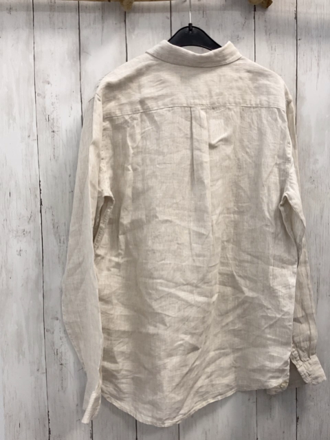 Benetton  Hemd  Gr. 164/170  grau weiß Streifen 