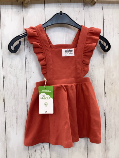 neu  Trägerrock  Gr. 92  rostrot Struktur Träger mit seitlichen Rüschen 