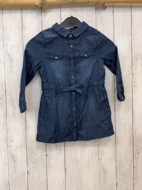 neu Vertbaudet  Kleid  Gr. 104  blau Jeans 