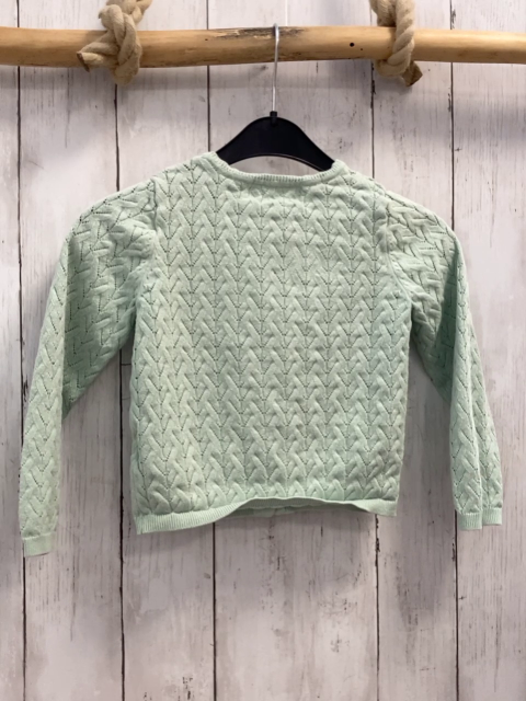 H&M  Strickjacke  Gr. 110  mint Lochmuster 