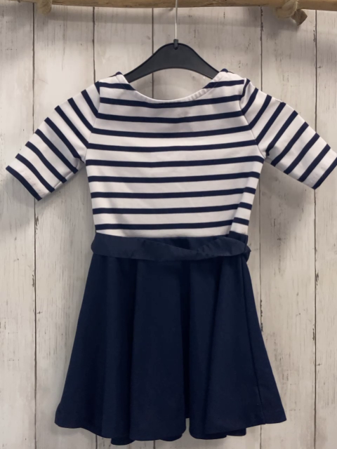 Ralph Lauren  Kleid  Gr. 104  weiß blau gestreiftes Oberteil blauer Rock 