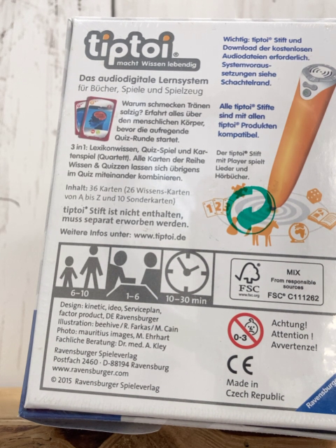 neu Tip Toi  Spiel  Wissen & Quizzen  Menschlicher Körper 