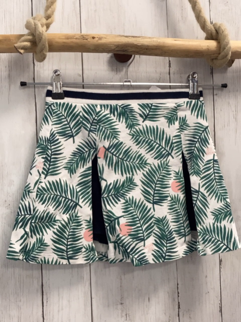 petit bateau Rock Gr. 140  weiß grüne Blätter rosa Schrift