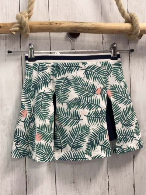 petit bateau Rock Gr. 140  weiß grüne Blätter rosa Schrift