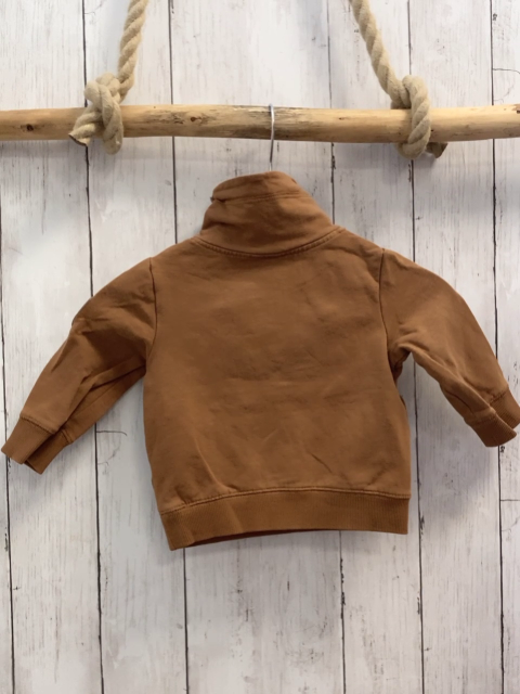  Pullover  Gr. 74  braun großer Kragen mit Kordel Füchse 