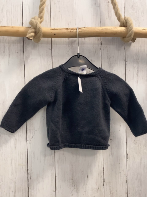 Petit Bateau  Pullover  Gr. 74  grau Strick