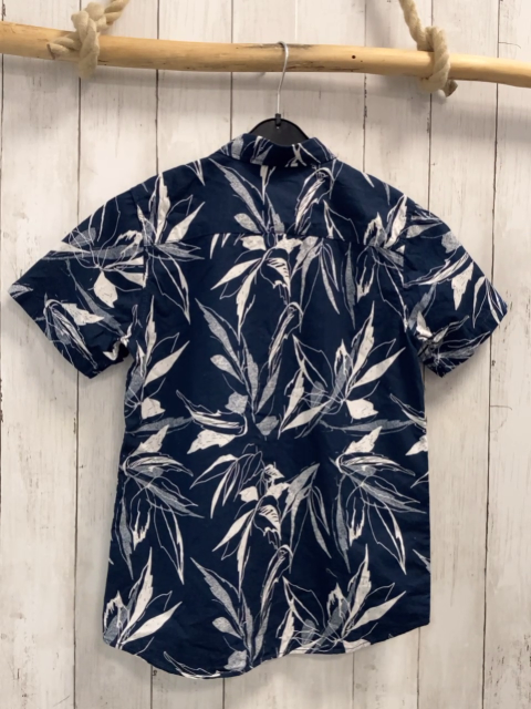 Jack & Jones  Sommerhemd  Gr. 152  blau weiße Blätter 