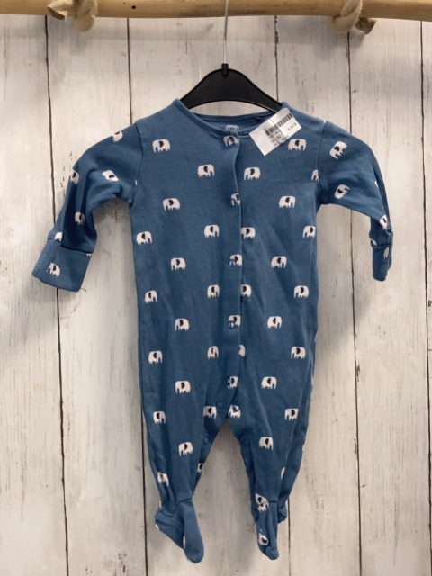 Next  Strampler  Gr. 62  blau weiße Elefanten 