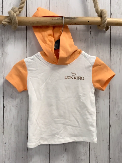Disney  T-Shirt  Gr. 86  weiß orange Ärmel + Kapuze König der Löwen