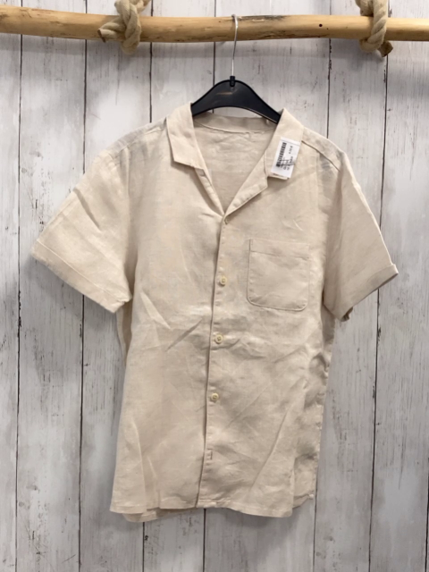 H&M  Sommerhemd  Gr. 140  beige 100% Leinen