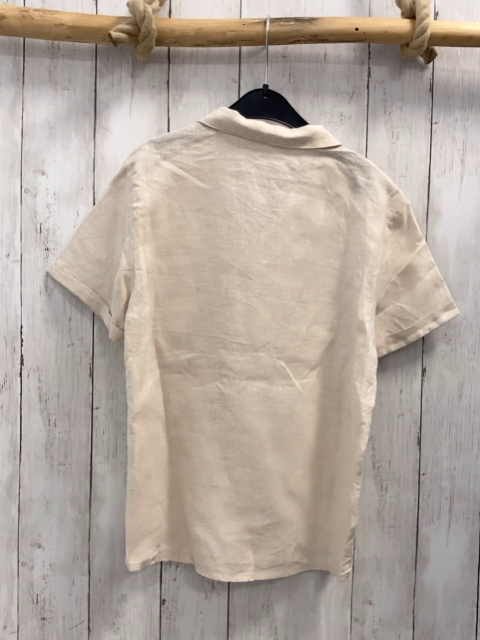 H&M  Sommerhemd  Gr. 140  beige 100% Leinen
