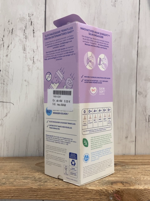 neu MAM Babyflasche  Gr. ab 4M  320 ml im Karton