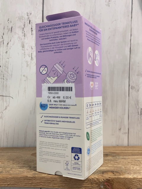 neu MAM Babyflasche  Gr. ab 4M  320 ml im Karton