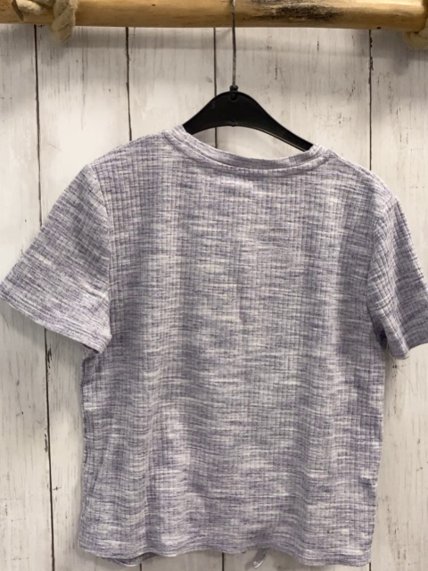 River Island  T-Shirt  Gr. 146  hellgrau lavendel meliert Struktur 