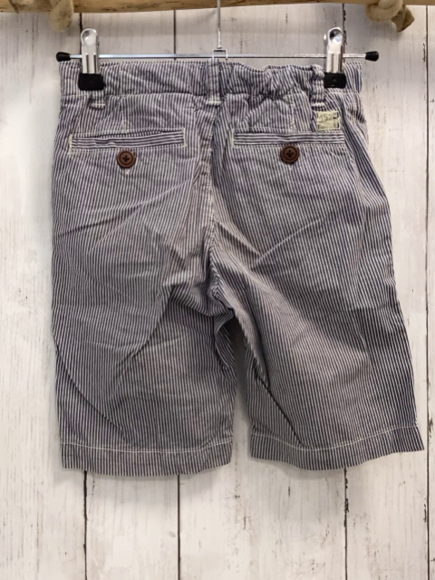 H&M  Shorts  Gr. 110  grau weiße Streifen Bund verstellbar 