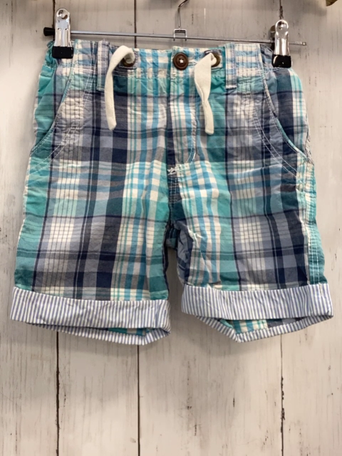 H&M  Shorts  Gr. 110  türkis grau weiß kariert 