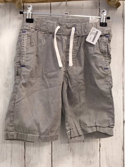 H&M  Shorts  Gr. 128  grau hellgraue Streifen weiße Kordel 