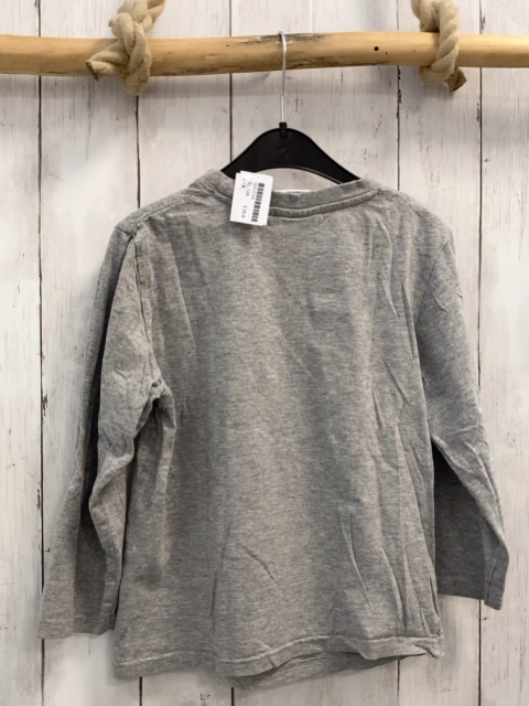   Langarmshirt  Gr. 128  grau Schlumpf Schrift 