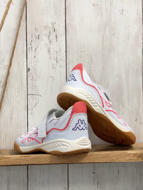 Kappa  Schuhe  Gr. 30  weiß hellrote Streifen + Label 