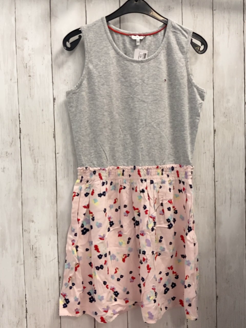 Tommy Hilfiger  Kleid  Gr. 164  graues Oberteil rosa Rock mit Blumen  