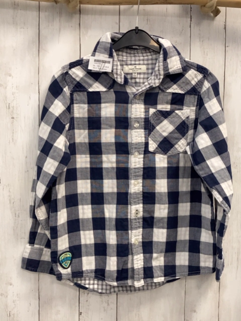 Tom Tailor  Hemd  Gr. 128  blau weiß kariert 