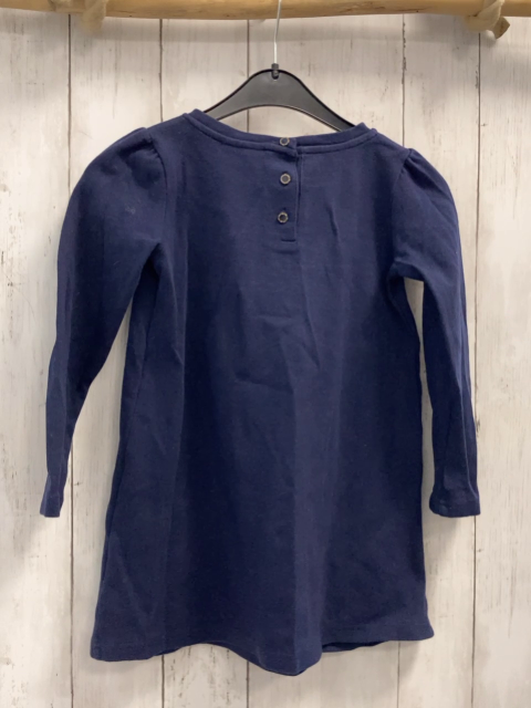 Lulurain  Kleid  Gr. 110  blau bunt gestickte Blumen + Blätter 