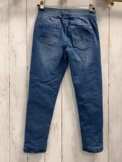   Hose  Gr. 134  blau jeans gefüttert Einhörner Sterne Strickbund mit Kordel 