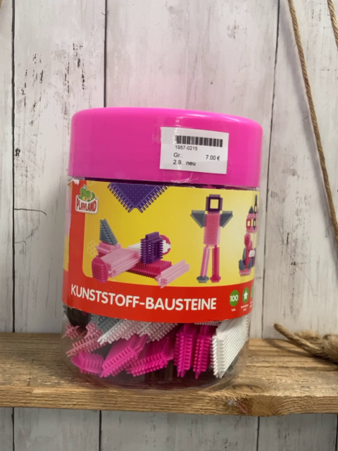 neu  Plastikspielzeug  Bausteine Klippos im Eimer 