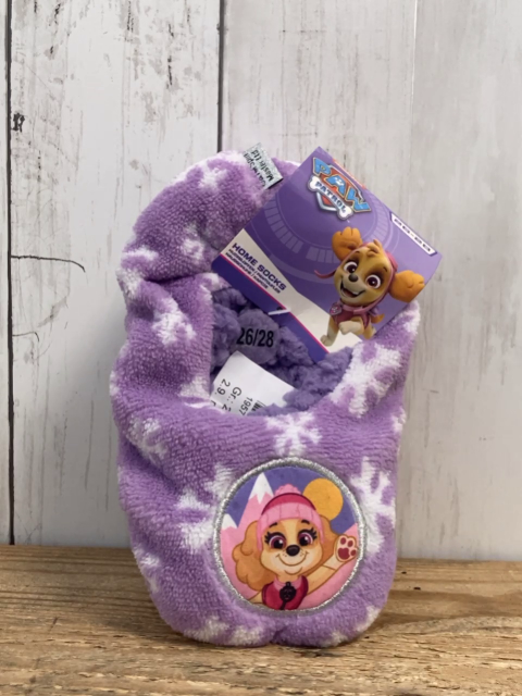 neu  Hausschuhe  Gr. 26/28  flieder weiße Kistalle Paw Patrol 