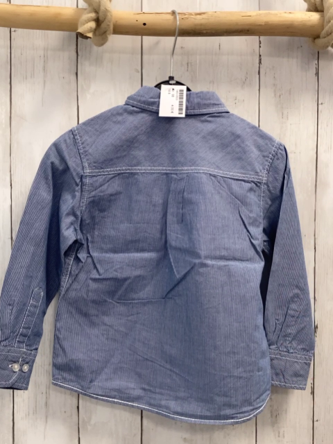   Hemd  Gr. 98  blau hellgraue Streifen 