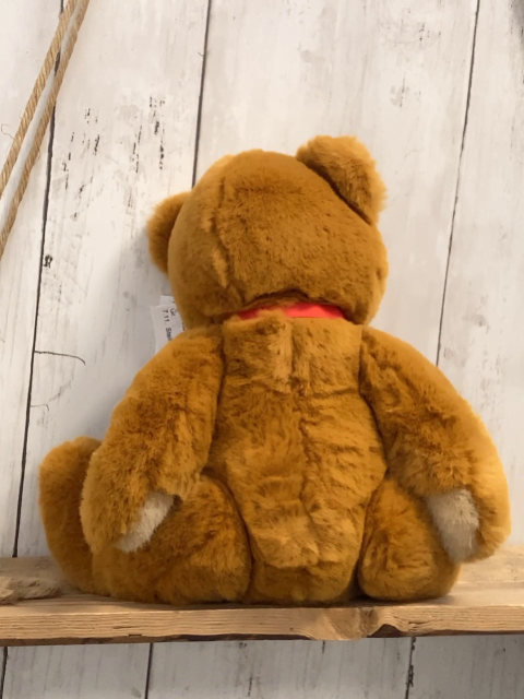 Steiff Plüschspielzeug brauner Bär mit roter Schleife