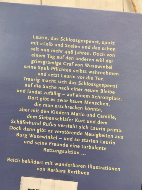   Buch Laurin, das Schlossgespenst 