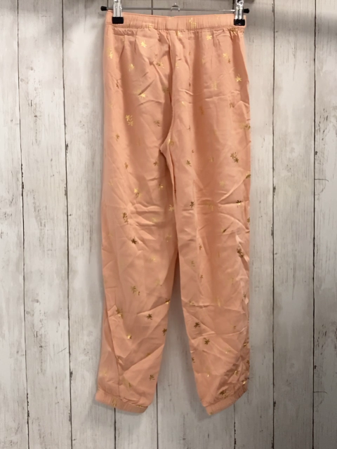 H&M  Hose  Gr. 140  rosa goldene glänzende Palmen 